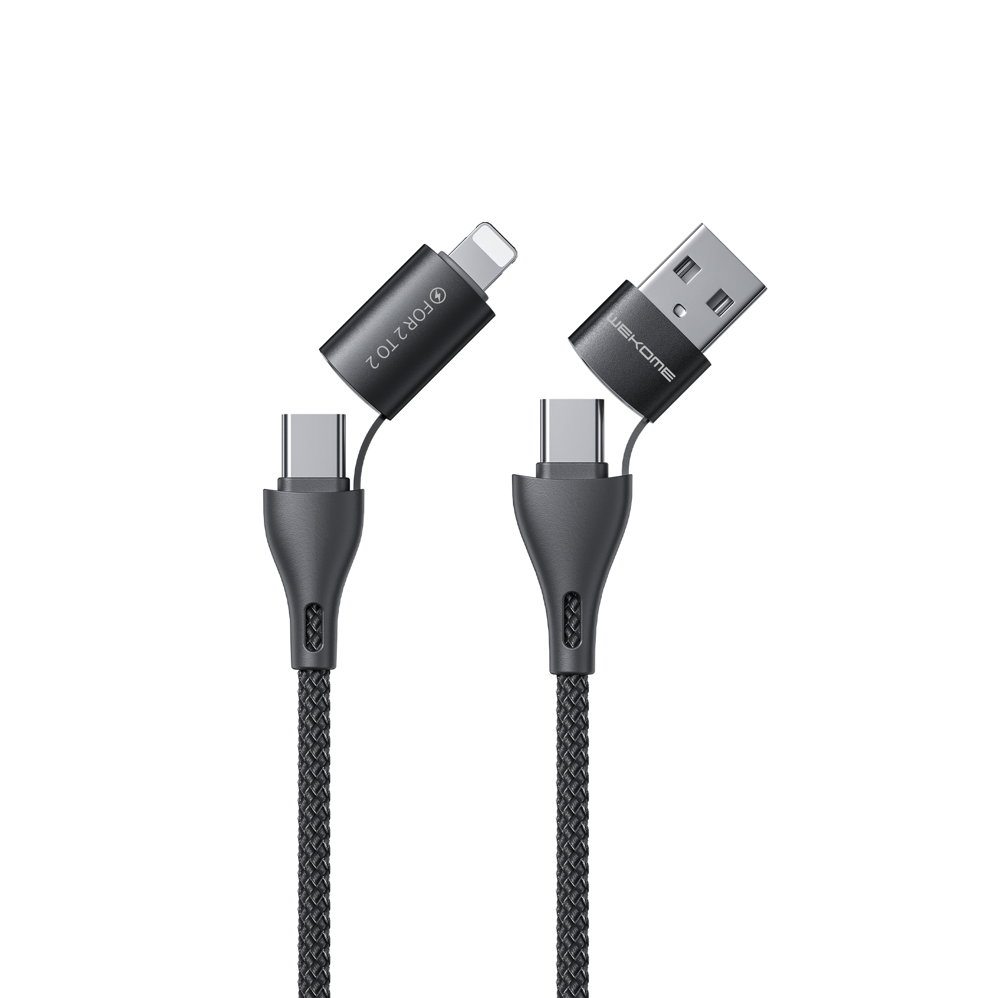 WEKOME 4 in 1 Charging Cable with Durable Fabric body