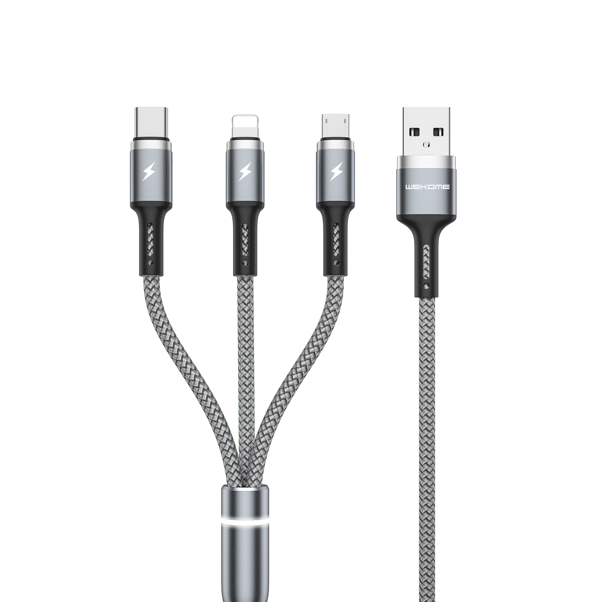 WEKOME 3 in 1 Charging Cable with LED Light
